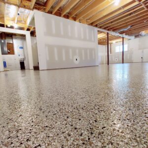 Commercial flooring installation Finished basement 1-min