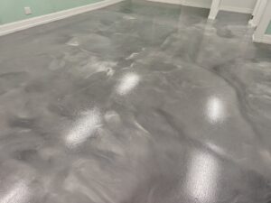 Metallic floor for a dog spa in Rochester, NH Commercial Concrete Coating-min